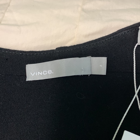 NWT Vince Black Asymmetrical Knit Moto Jacket size 2 zipped - Picture 3 of 6